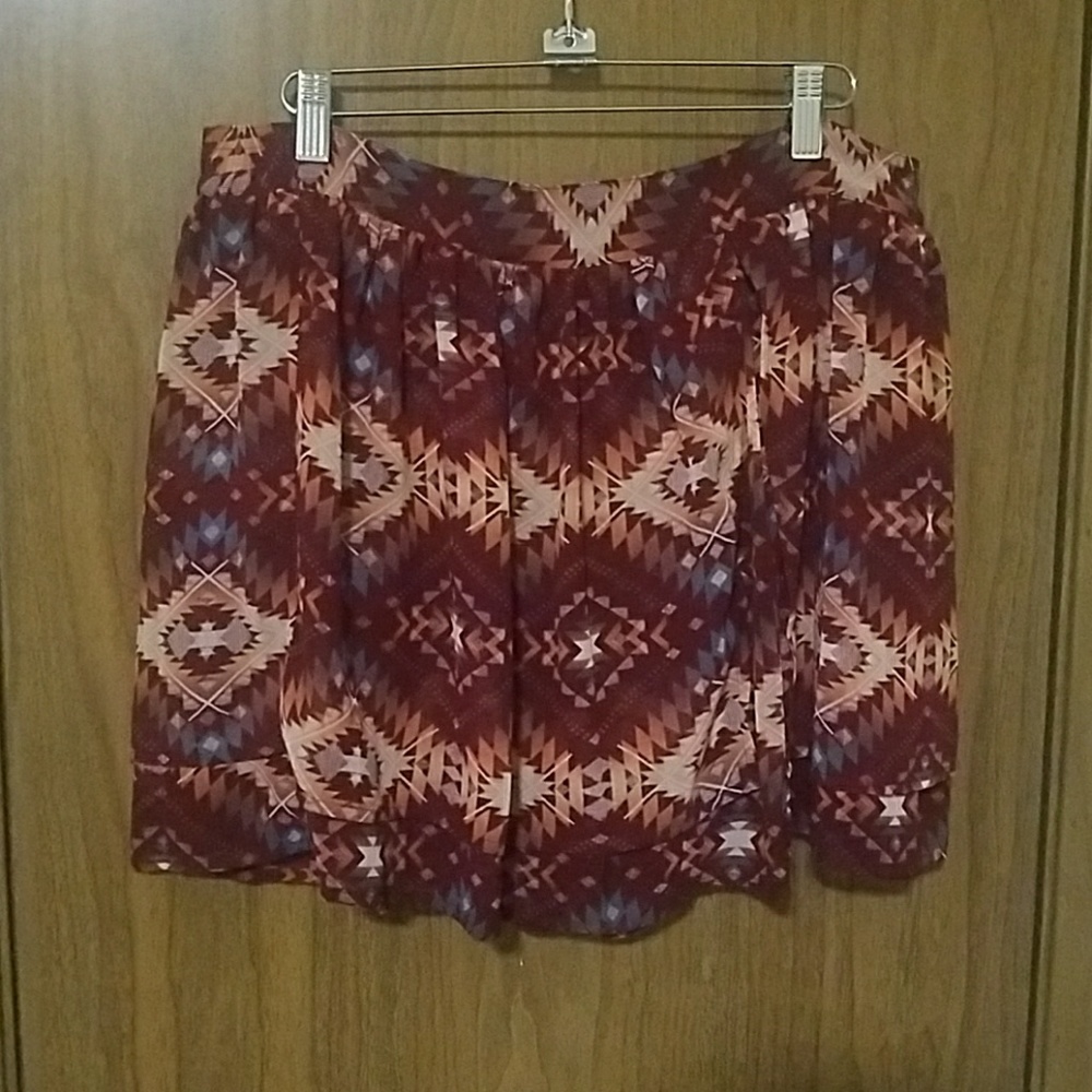 Aztec Printed Mini Skirt